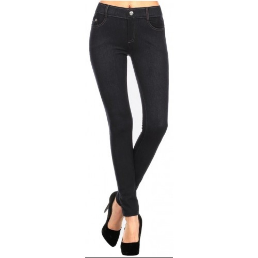 Black JEGGINGS with real front and back pockets - Picture 6 of 8
